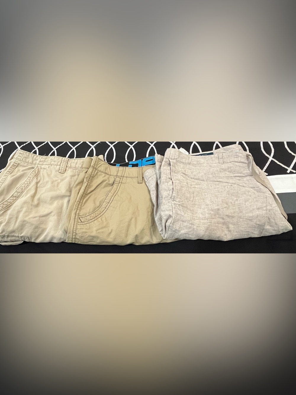 For Men-Bundle of 3-Khaki Bottoms - Lightweight Casual Shorts